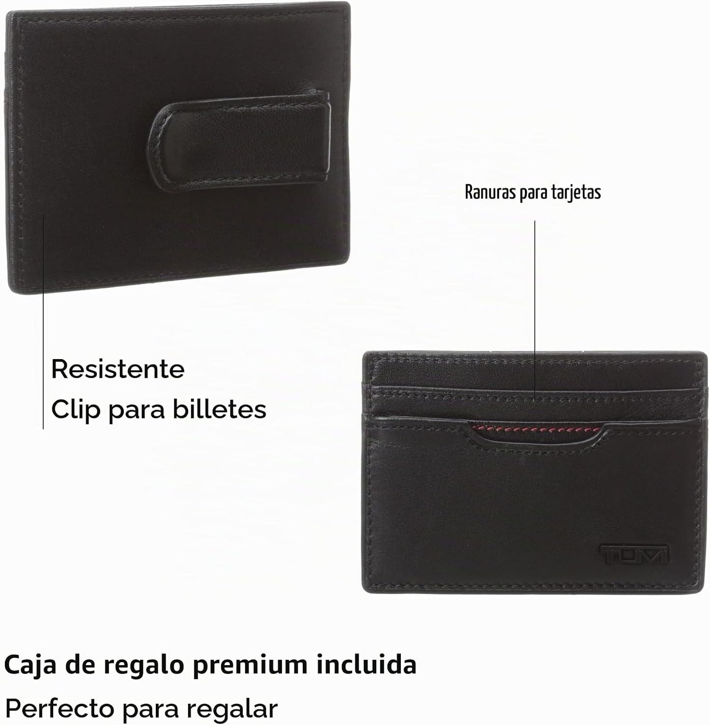 TUMI Estuche para tarjetas con clip para dinero Delta para hombre,...