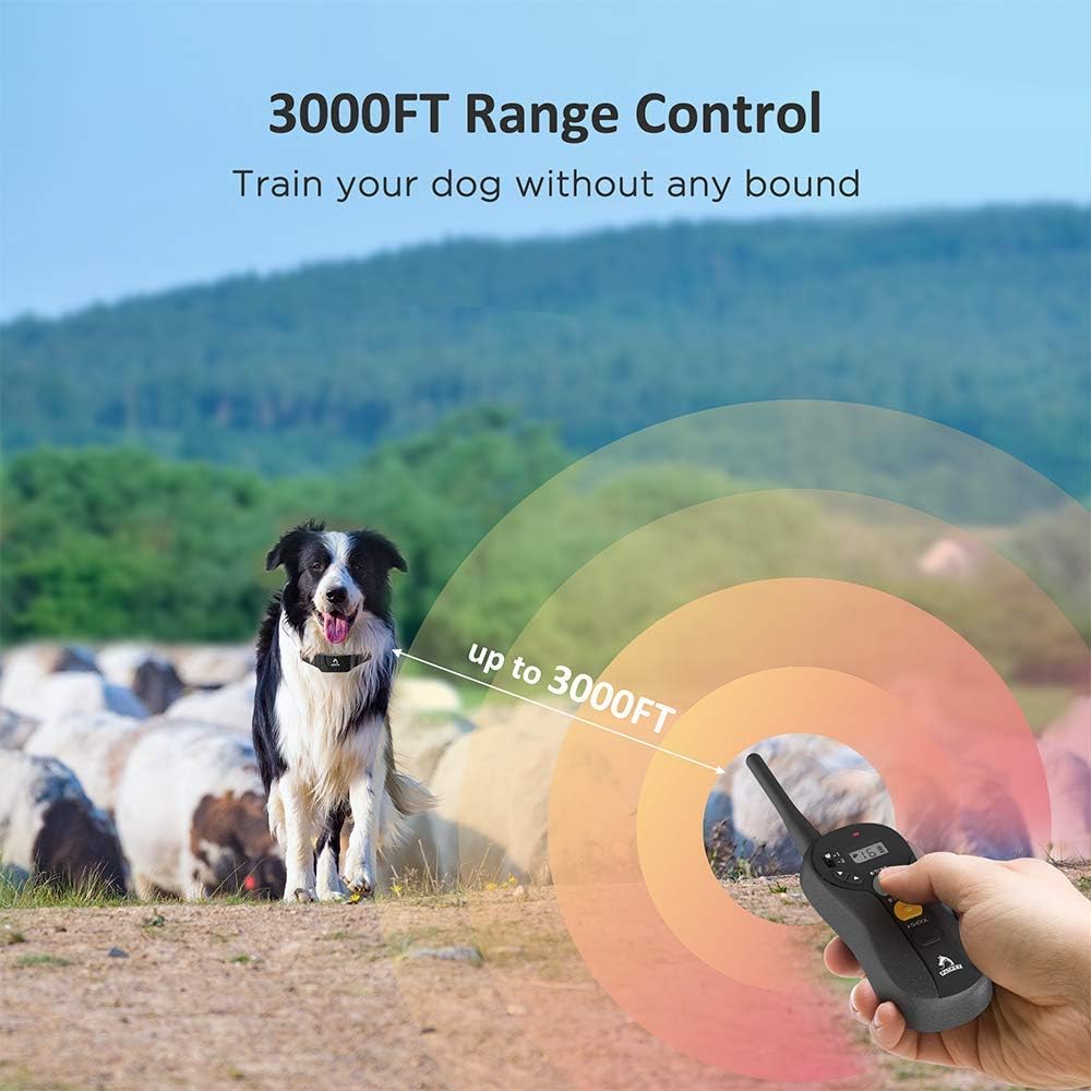 PATPET Collar de entrenamiento para perros grandes \u2013 IPX7 impe...
