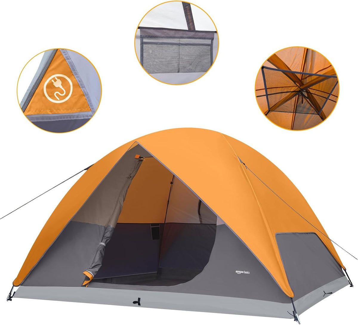 Amazon Basics Tienda de Campaña, Diseño de Domo para 3 Estaciones c...