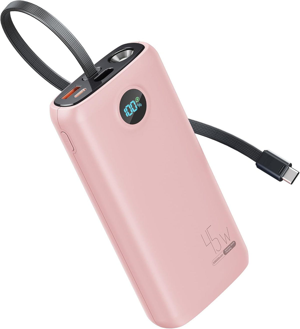 Cargador portátil, batería portátil de 45 W, 20000 mAh, con cable U...