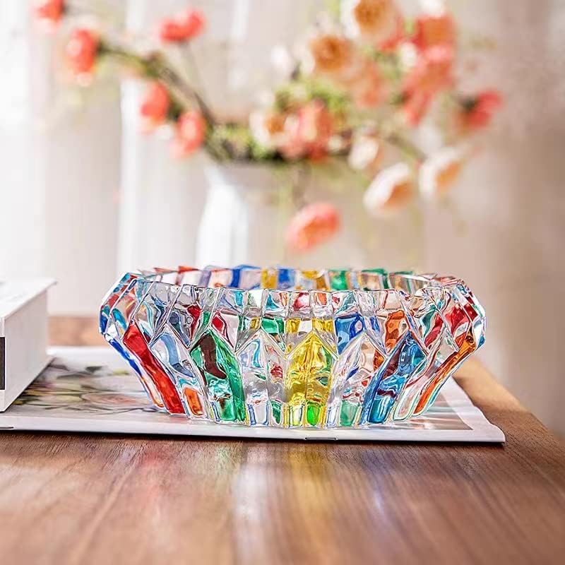Cenicero de cristal colorido, soporte de cenicero para cigarros y c...