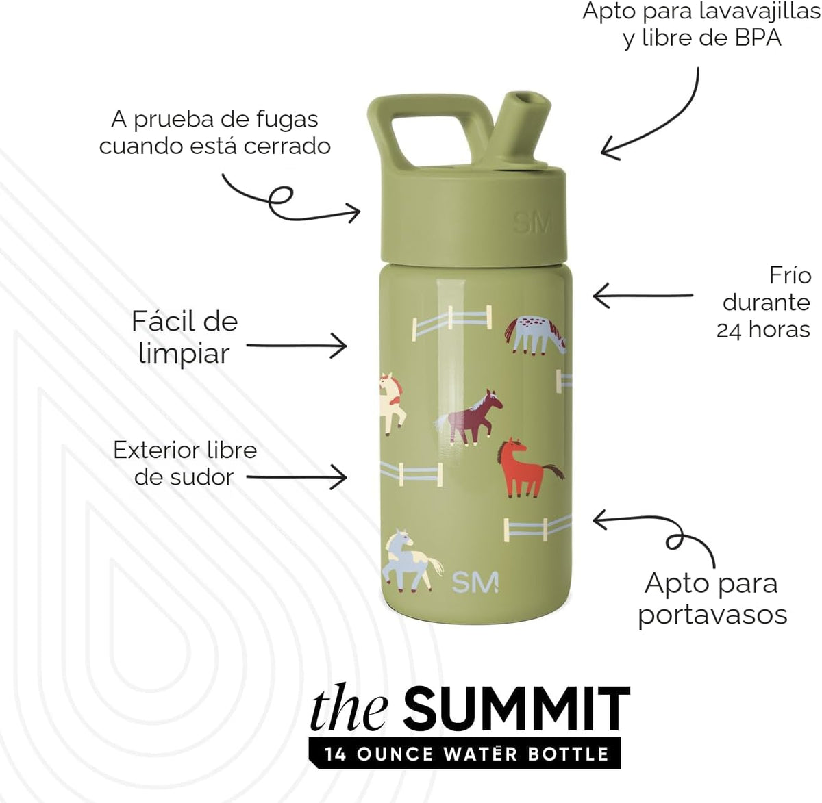 Simple Modern Botella de agua para niños y taza para niños pequeños...