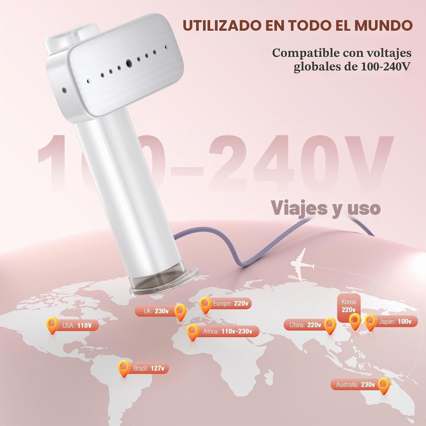 Vaporizador para Ropa, Vaporizador de Prendas Portátil de Mano 2 en...