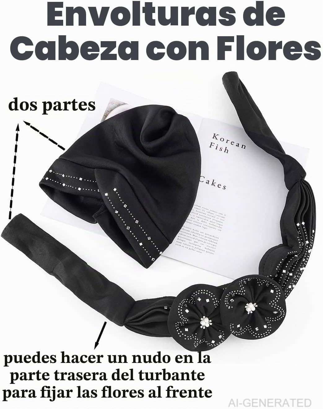 Woeoe Gorro Beanie Envolturas para la Cabeza Bufanda para la Cabeza...