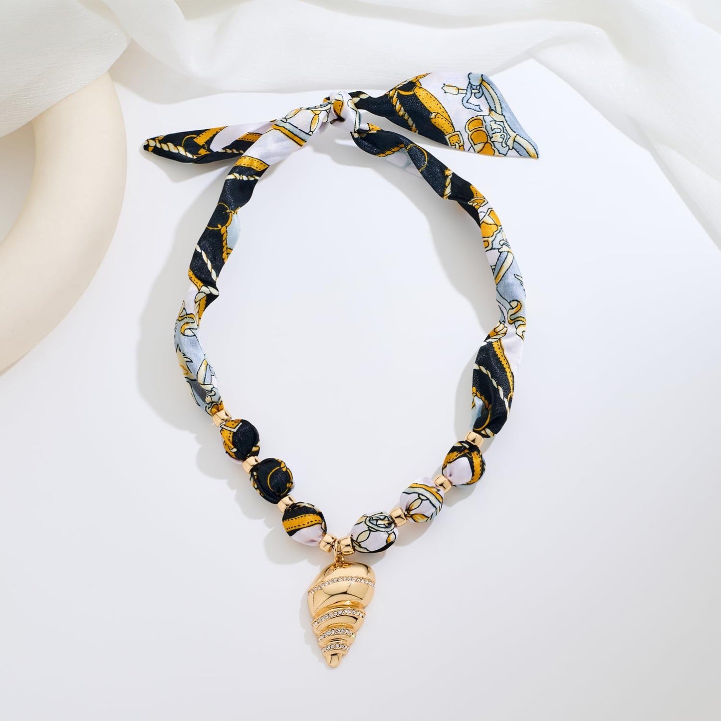 LILIE&amp;WHITE Collar con dijes de oro para mujer, collar bandana...