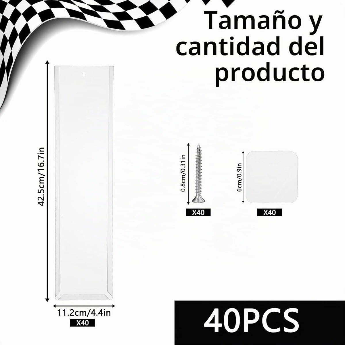 40 piezas Estuche de exhibición transparente para modelos de coches...