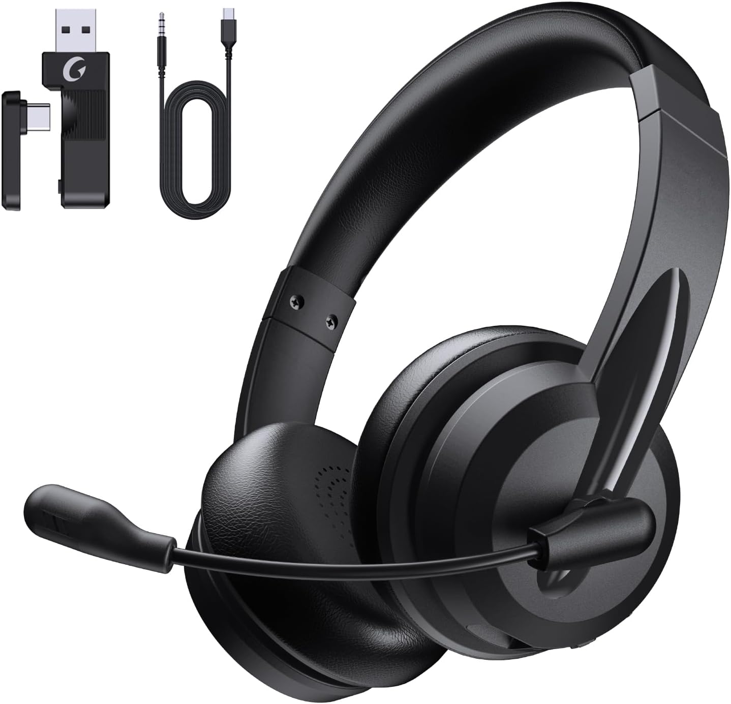 AOC Auriculares inalámbricos con micrófono para trabajar con micróf...