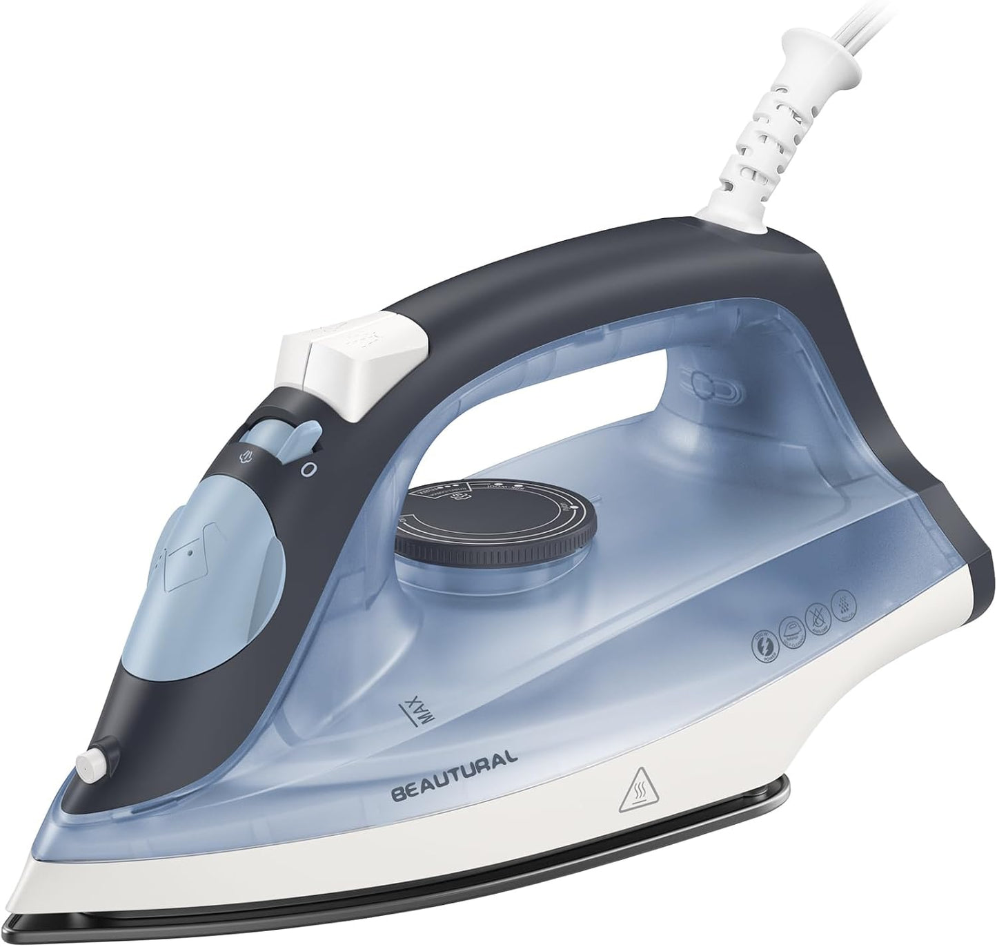 BEAUTURAL Plancha de vapor compacta para ropa con suela antiadheren...