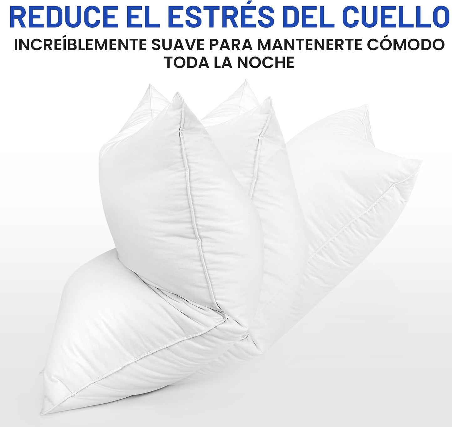 zibroges Juego de 2 almohadas de plumas tamaño queen para dormir |...