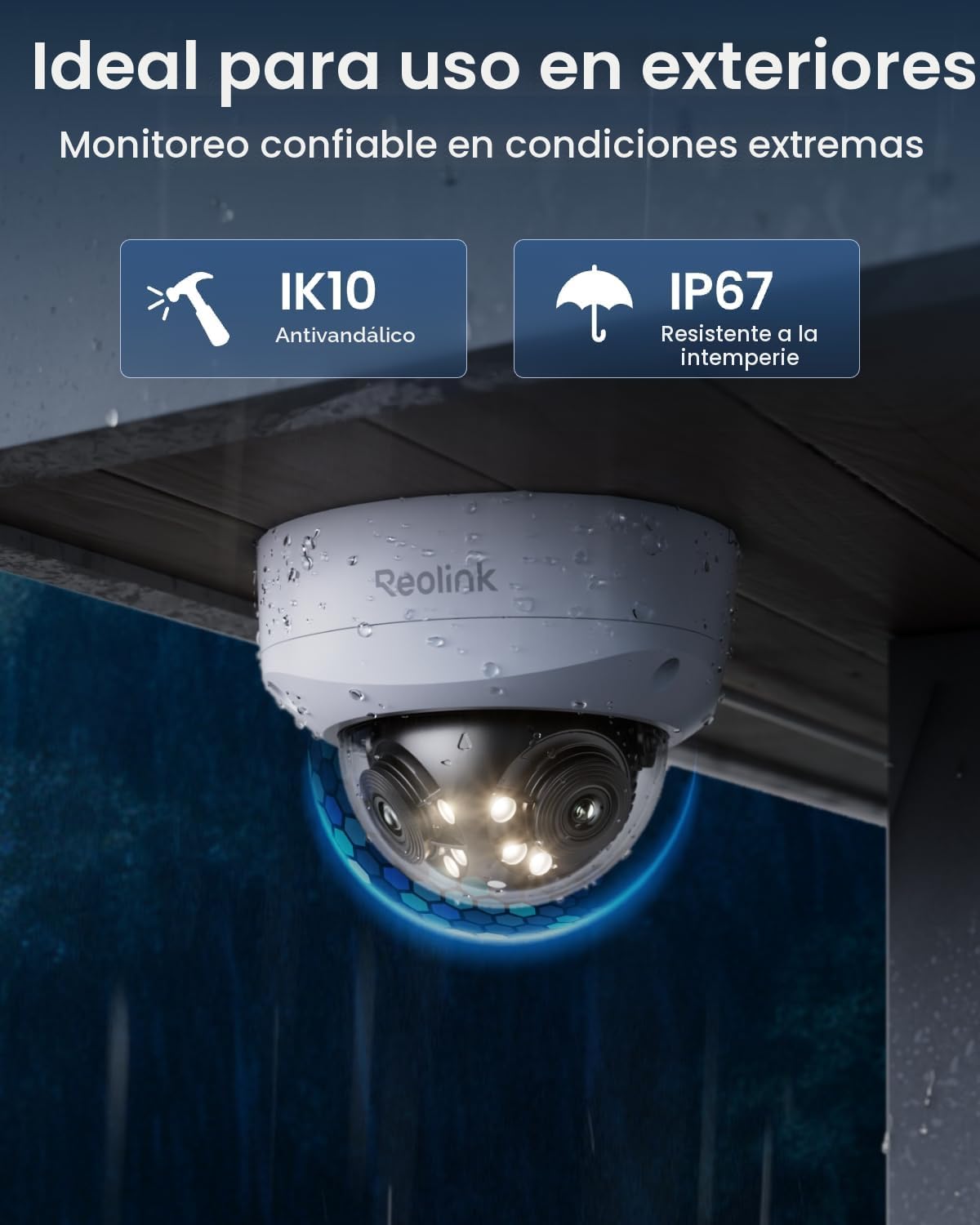 REOLINK Duo 3V PoE, cámara de seguridad PoE de doble lente UHD de 1...