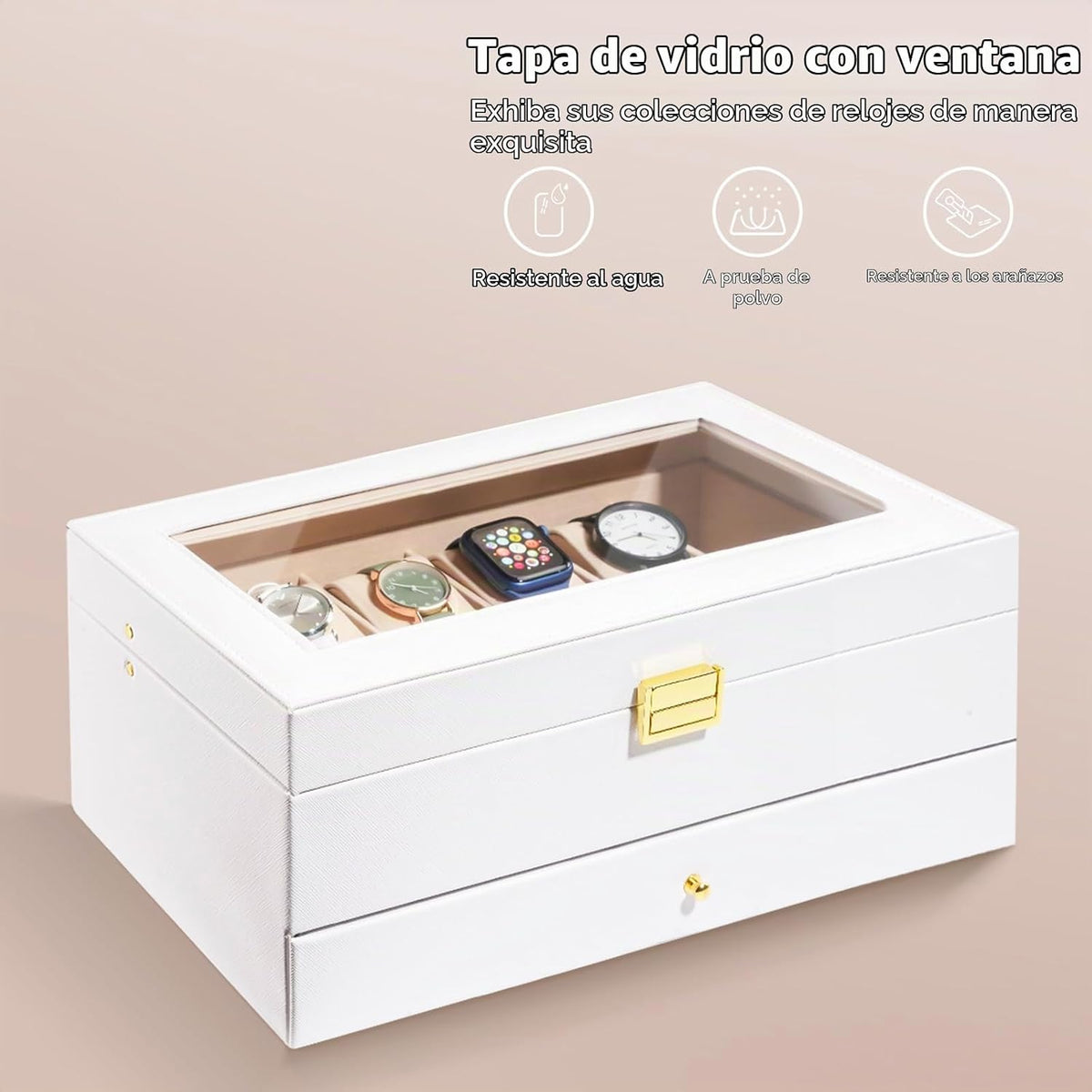 ProCase Caja de reloj, caja de reloj para hombres con 12 ranuras y...