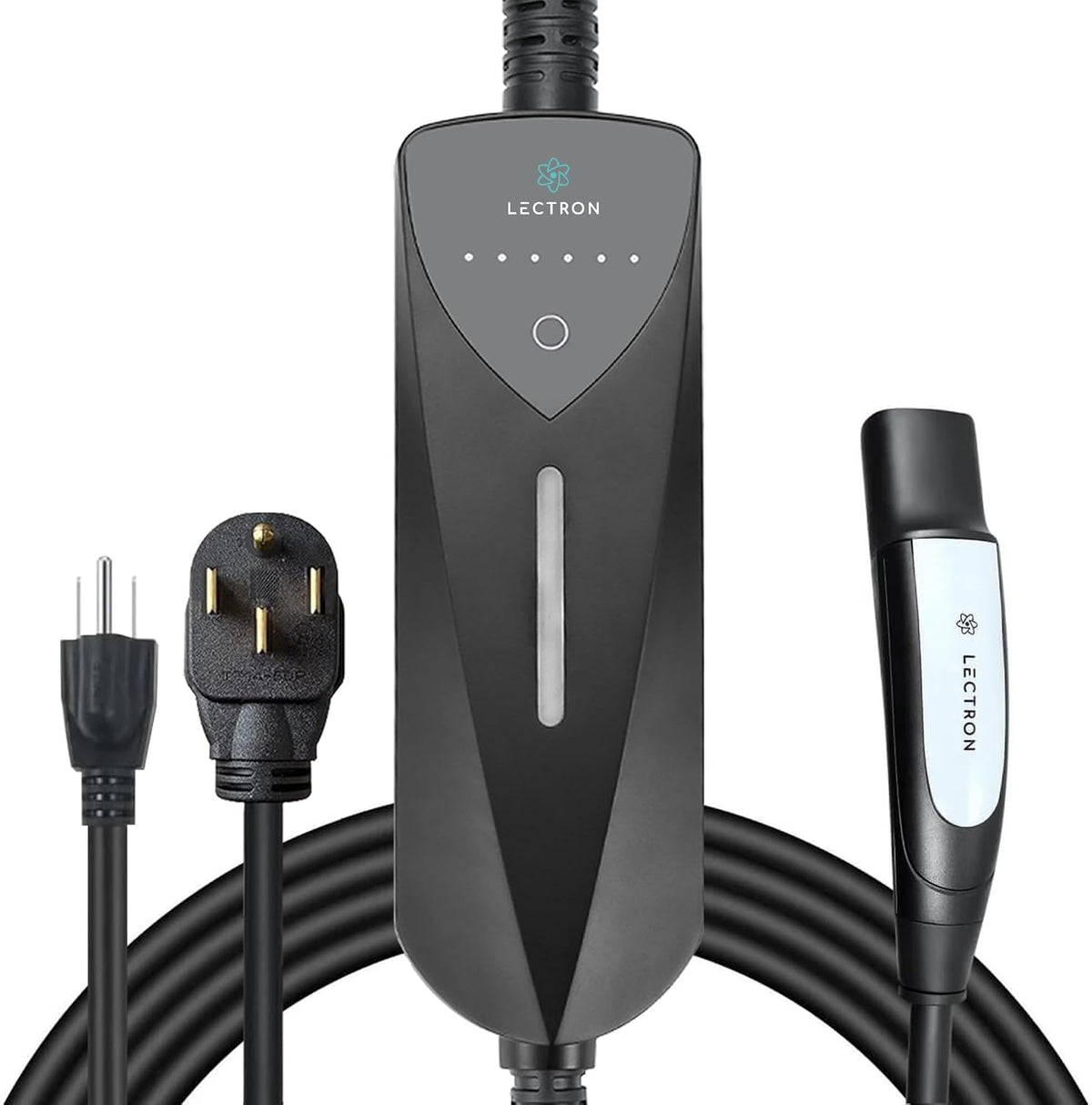 Lectron Cargador portátil EV Tesla NACS de nivel 1\/2 (8A - 40A), e...