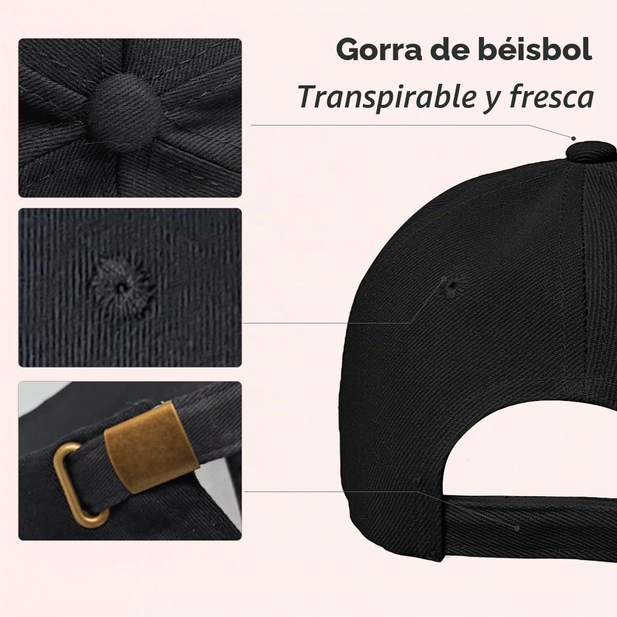 BUDUBIBI Gorra de béisbol con diamantes de imitación para mujer, go...