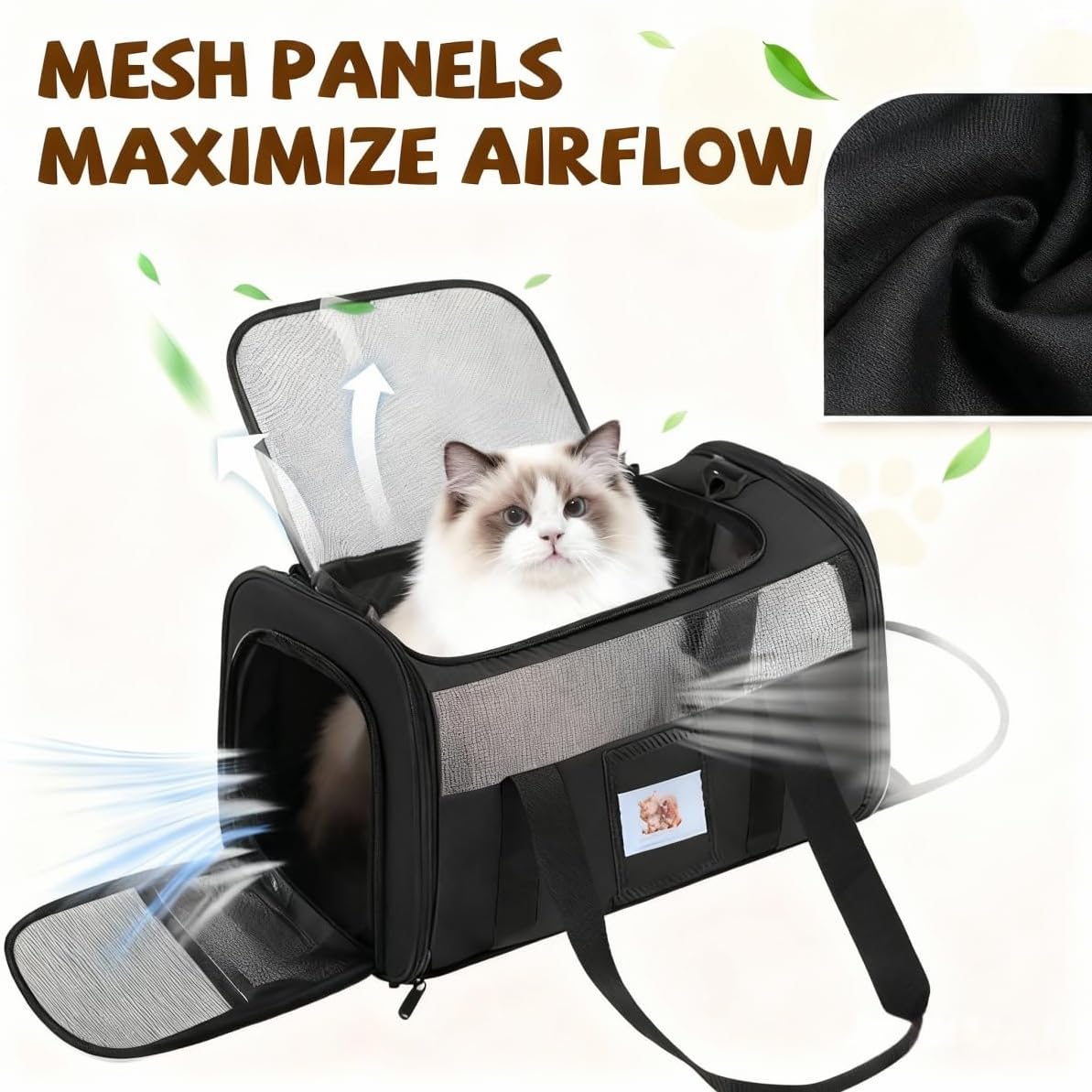 Transportador grande y suave para gatos de hasta 28 libras, bolsa l...