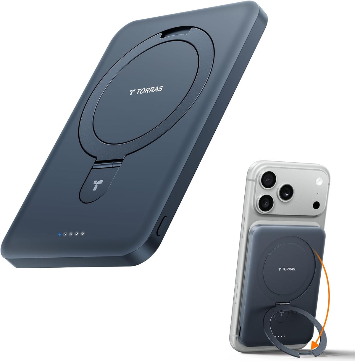 TORRAS EasyGo Cargador portátil para iPhone, banco magnético de ene...
