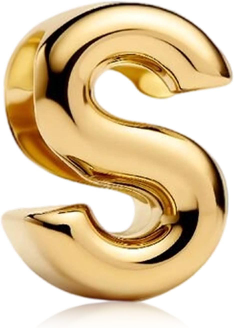 YUMINN Dijes dorados de la A a la Z para pulseras de plata esterlin...