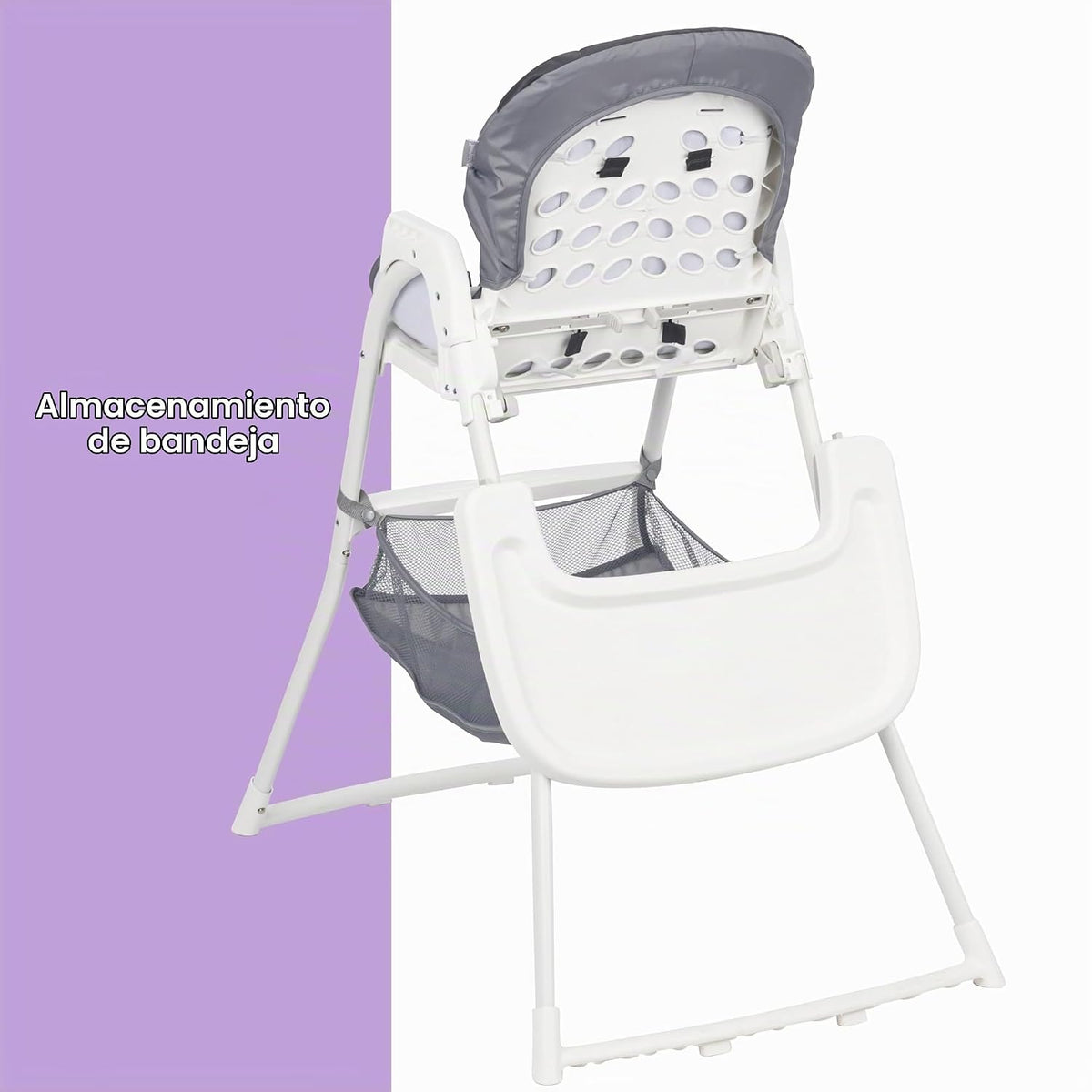Baby Trend Silla Alta Plegable de Diseño Plano, Gris Estelar