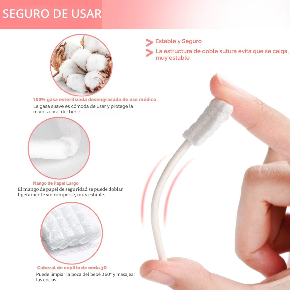 102 limpiadores de lengua para bebés, limpiador oral para bebés rec...