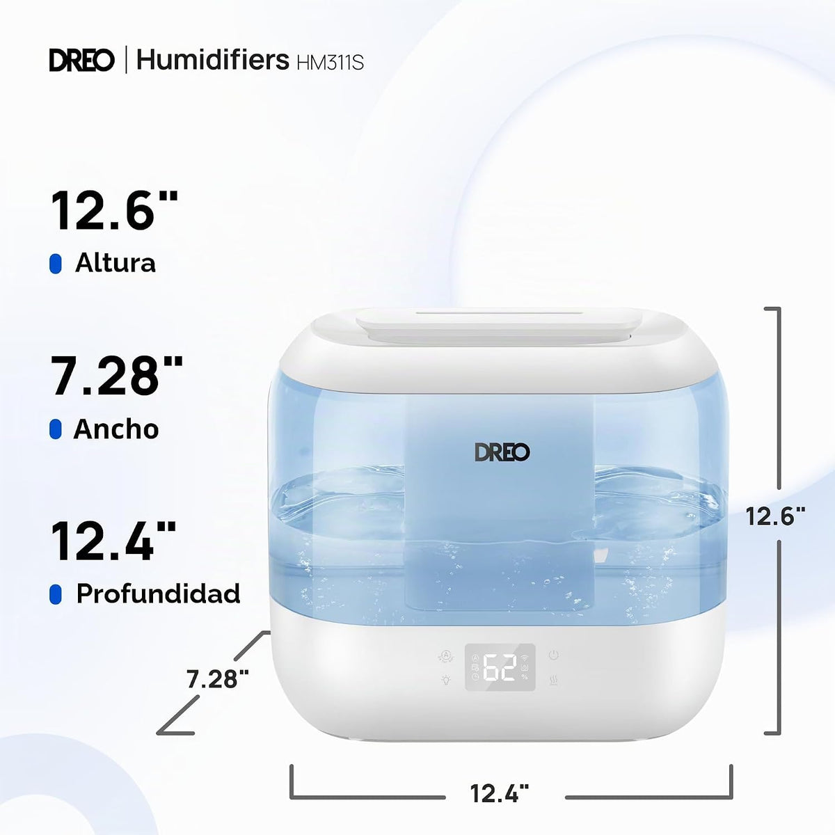 Dreo Humidificadores inteligentes para dormitorio, filtro incluido,...
