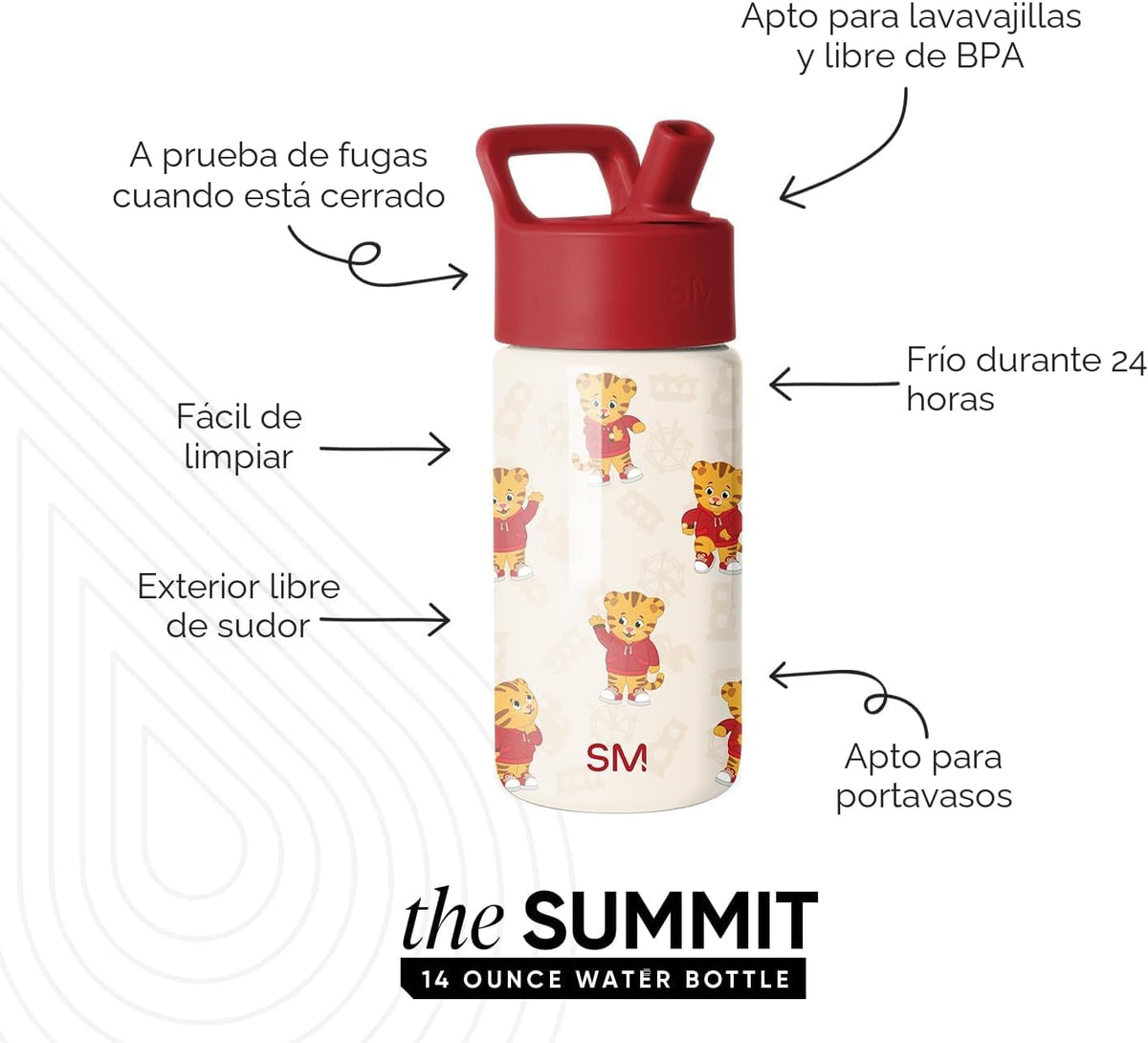 Simple Modern - Botella de agua para niños de la colección Summit c...
