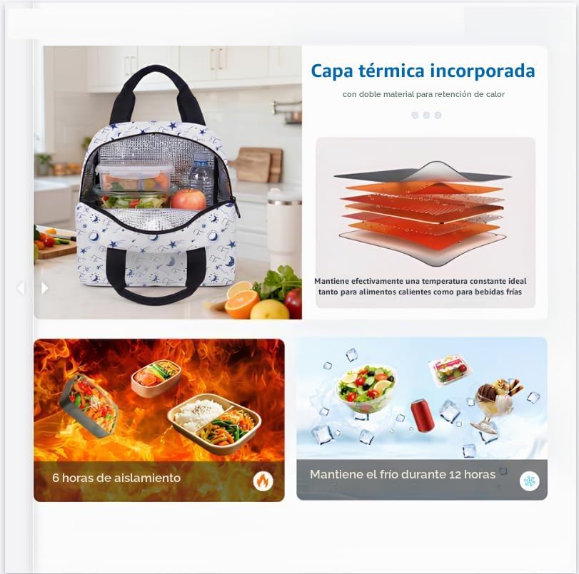 Mickey - Lonchera aislada, bolsa de almuerzo reutilizable para viaj...