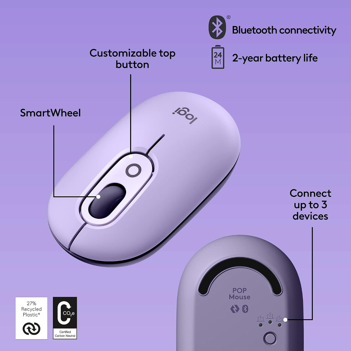 Logitech POP Keys + POP Mouse Conjunto de teclado inalámbrico y mou...