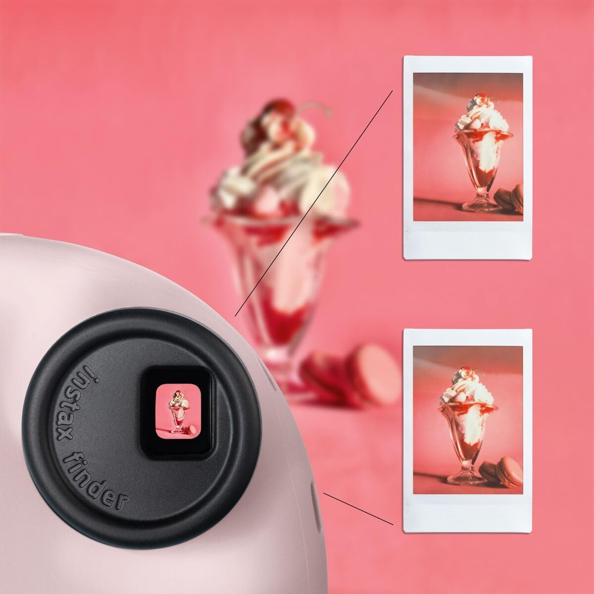 Cámara instax mini 12, color Rosa Flor