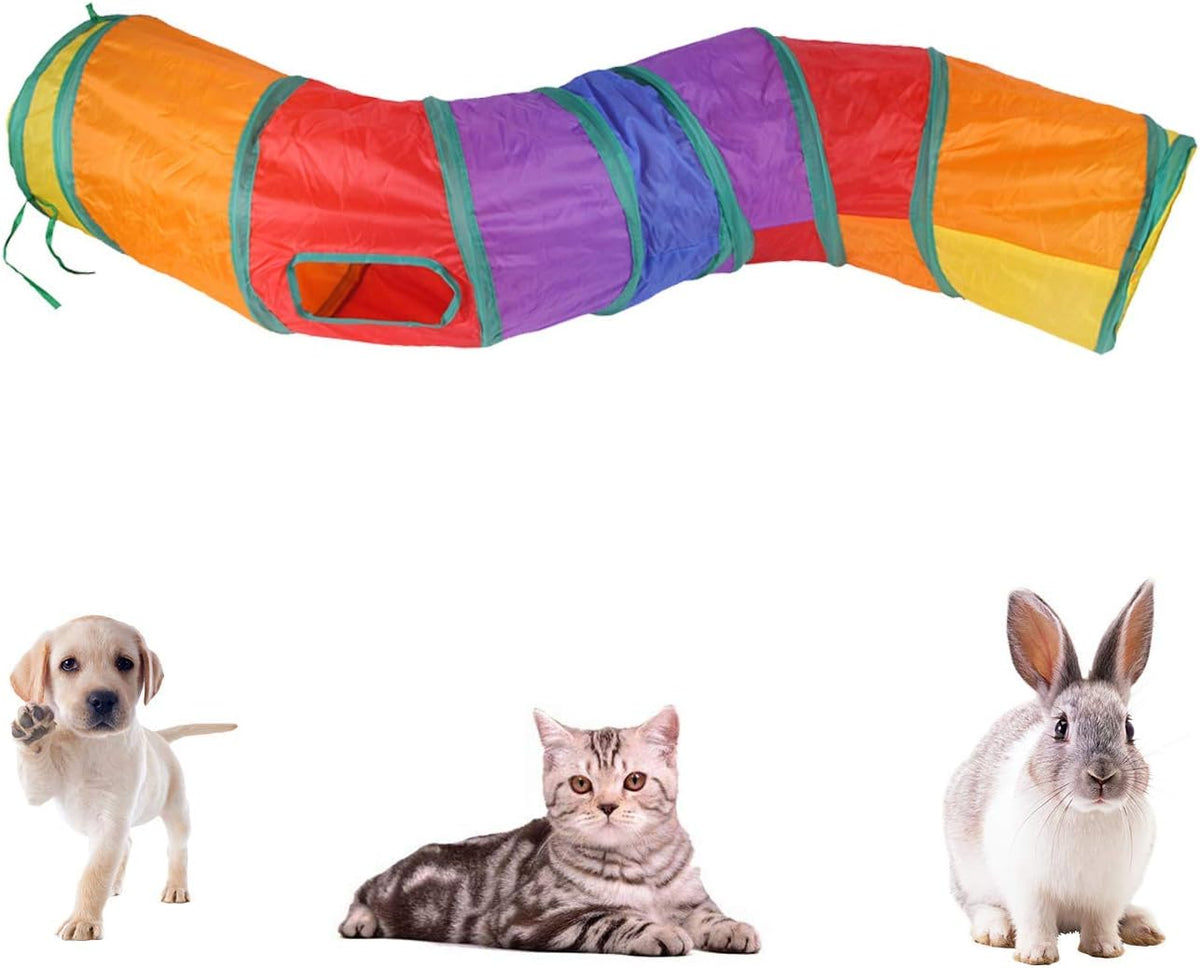 iCAGY Juguetes de túnel para gatos de interior, gatitos, conejos, t...