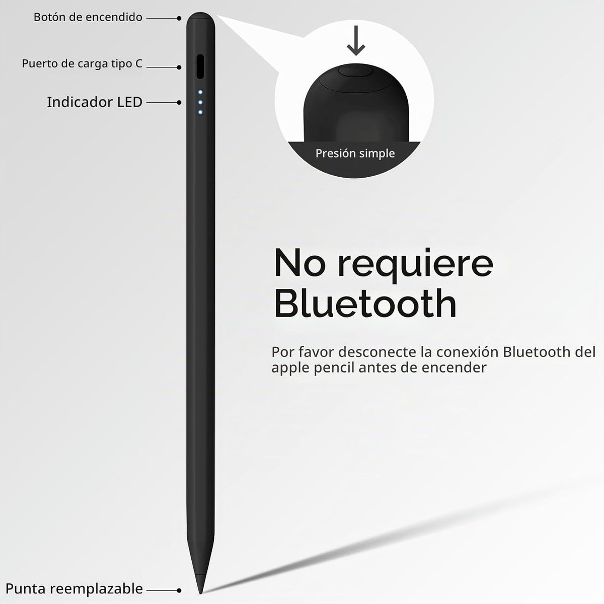 Lápiz óptico para iPad, lápiz óptico de carga rápida de 13 minutos...