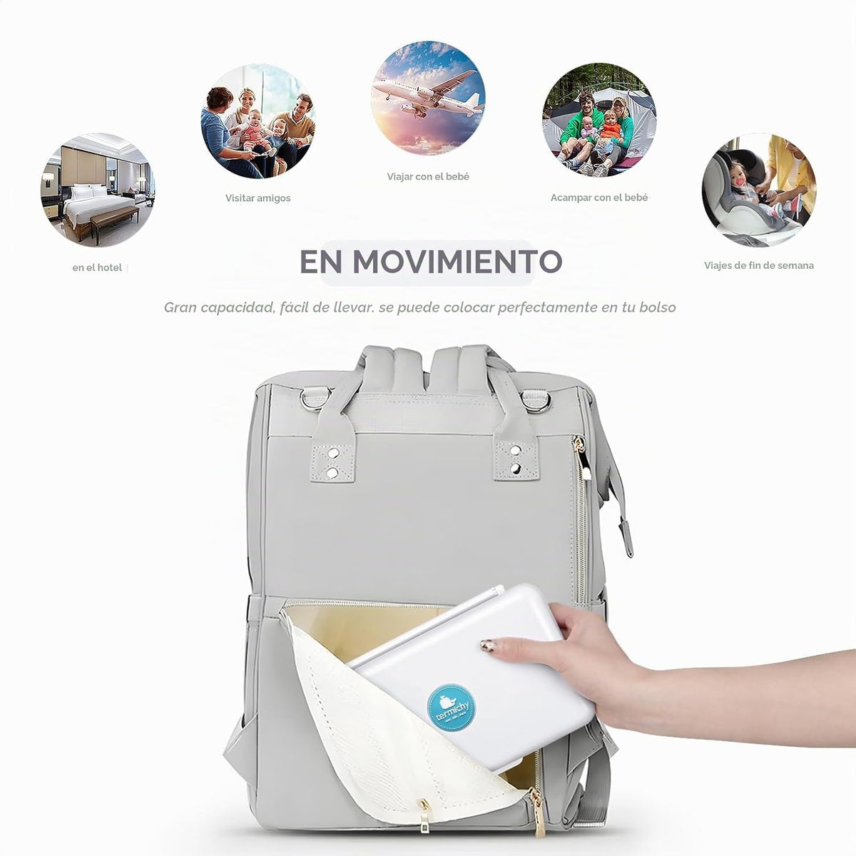 Estante para secar biberones de viaje Termichy, tamaño compacto con...