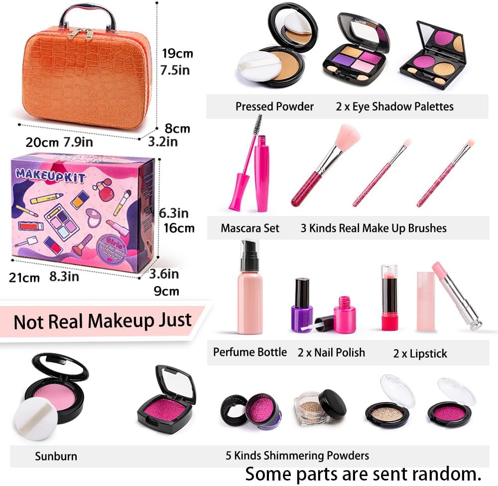 Kit de maquillaje para niñas \u2013 Juego de maquillaje de simulaci...