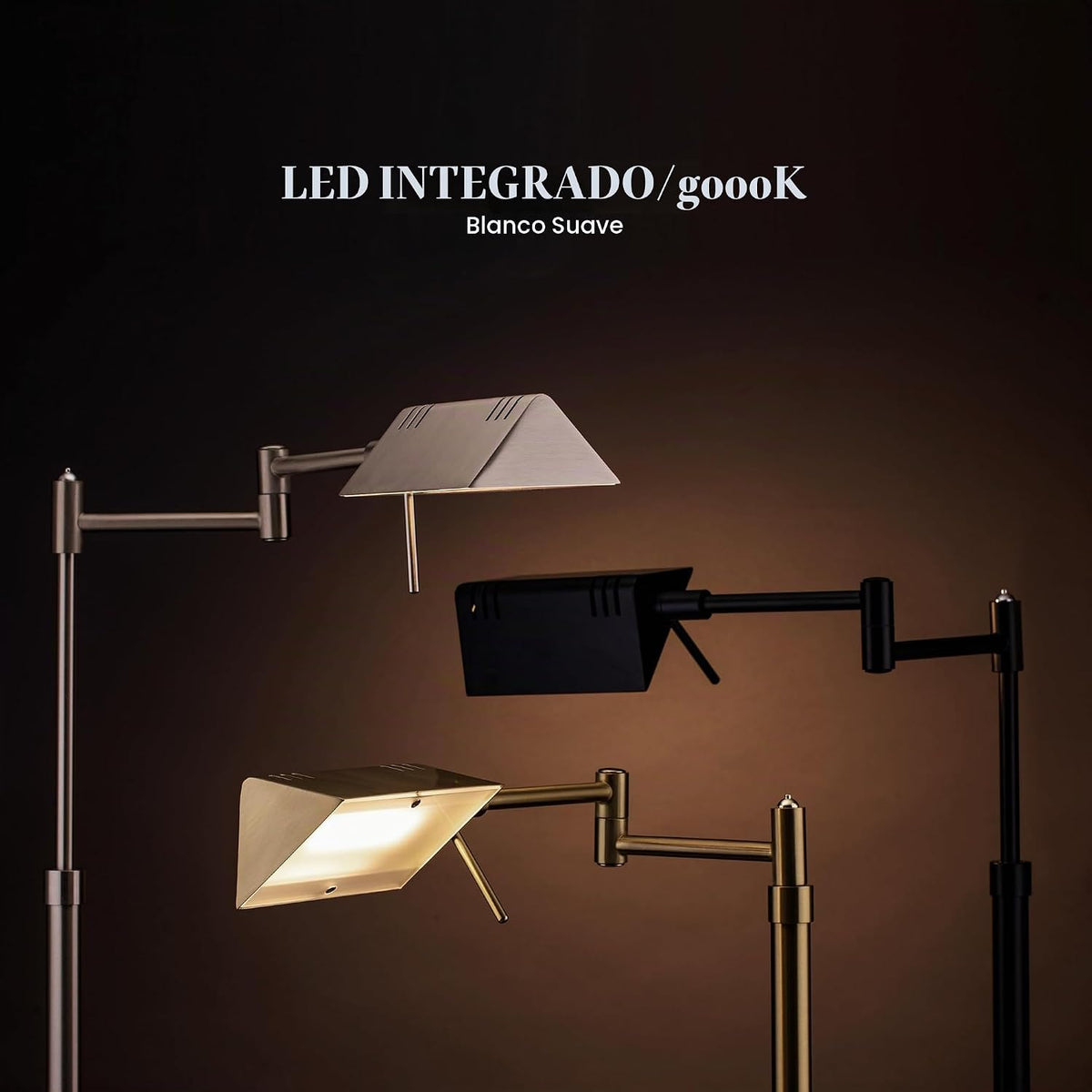 O\u2019Bright - Lámpara de pie LED regulable de farmacia, 12W LED,...
