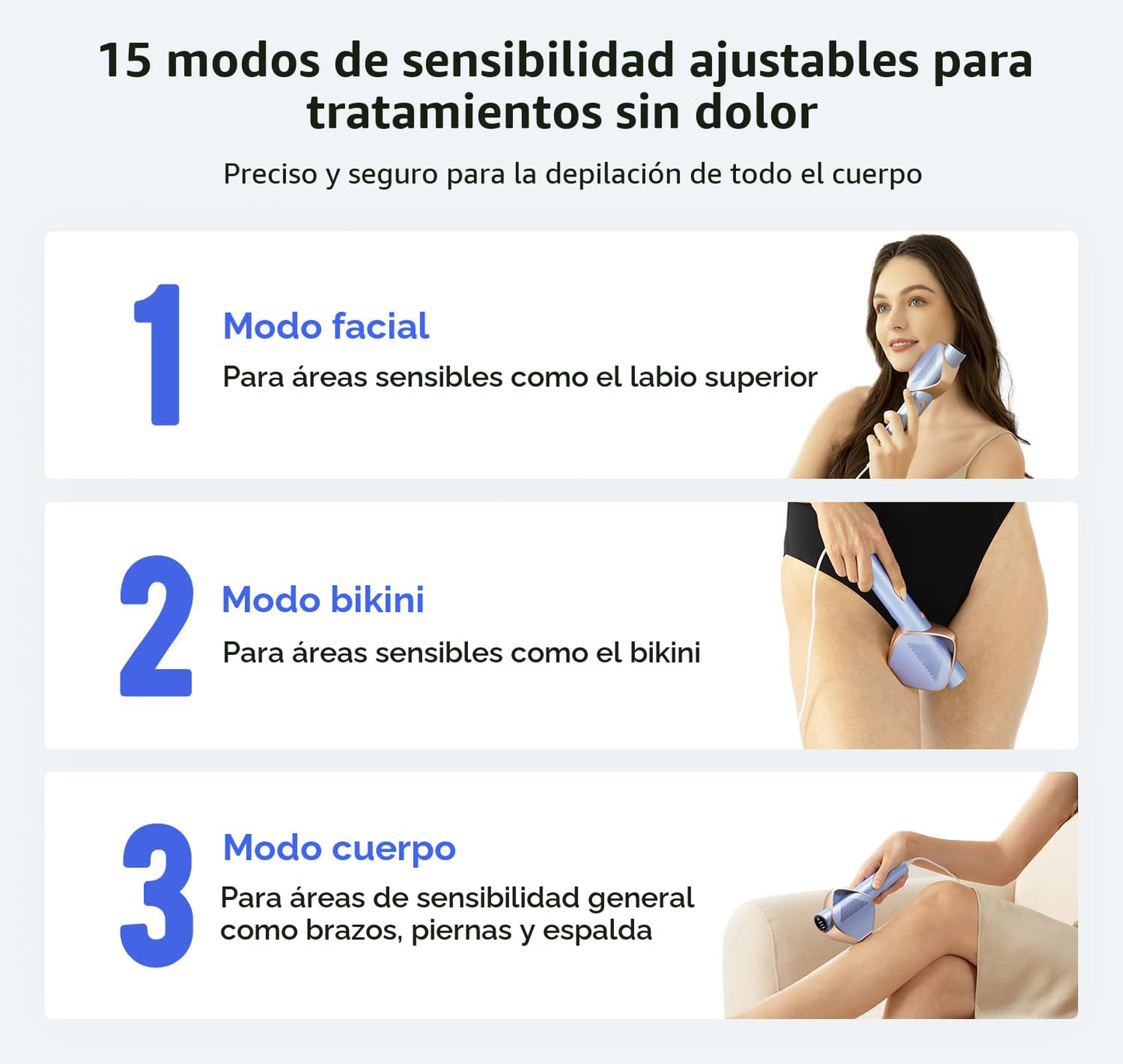 LUBEX Depilación láser IPL permanente inteligente para mujeres y ho...