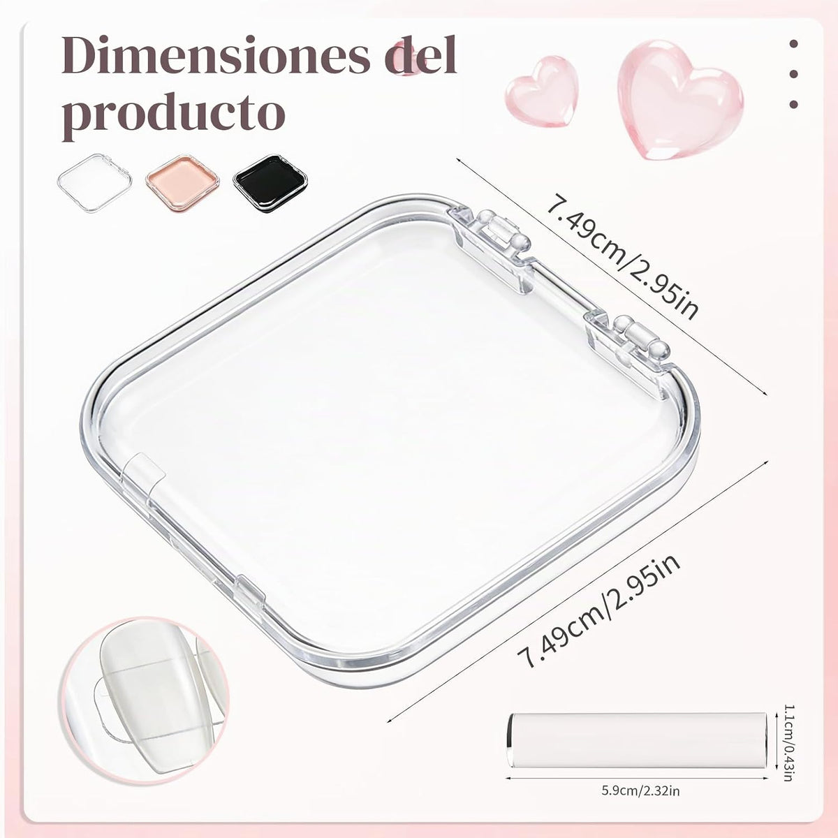 YOSMAKIY 30 cajas de embalaje de uñas a presión, juego de cajas de...