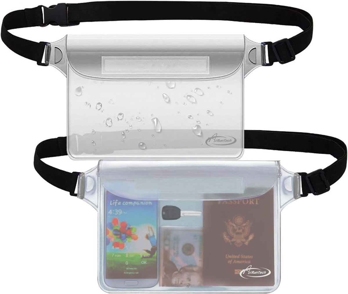 AiRunTech Bolsa impermeable con correa para la cintura (paquete de...
