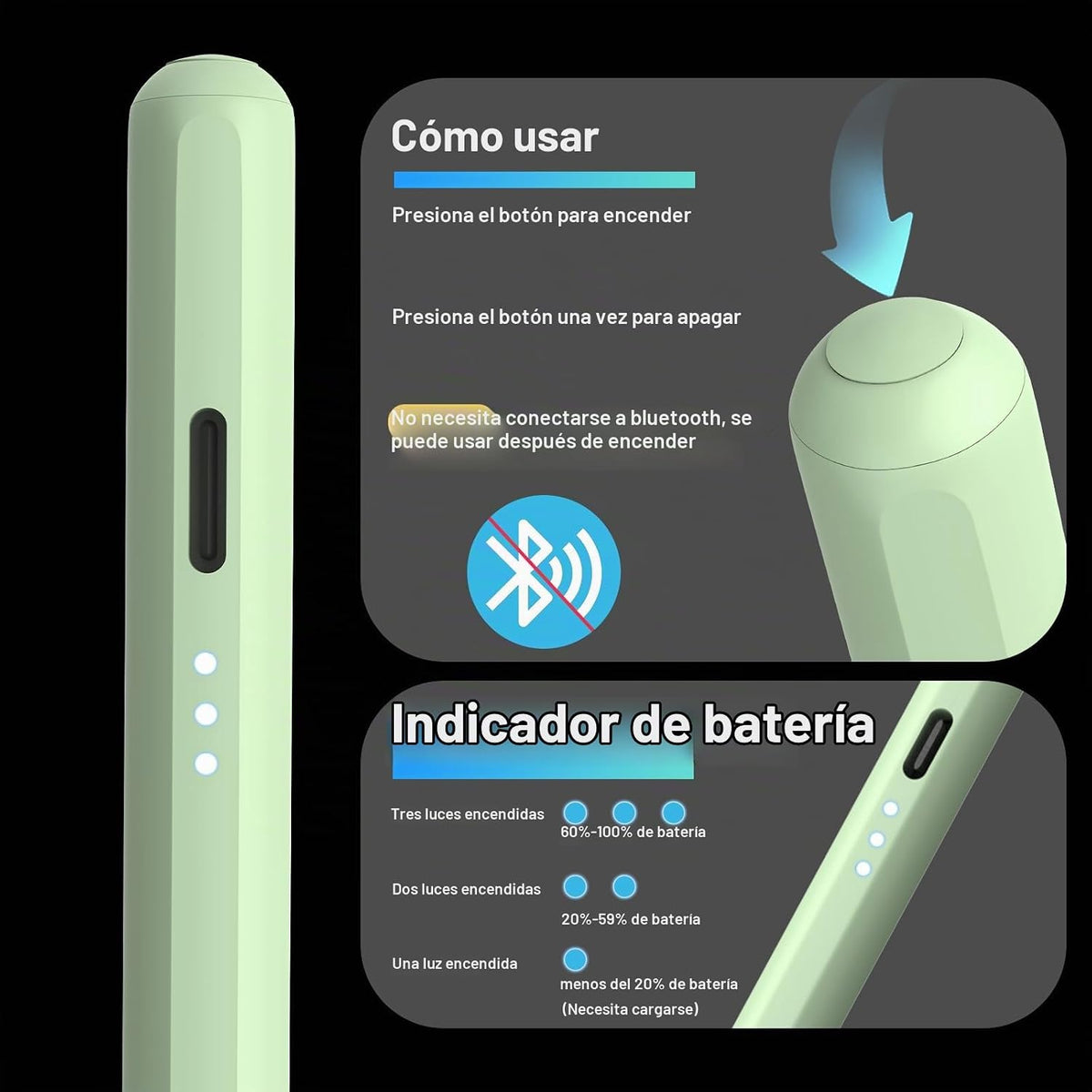 Lápiz óptico para iPad, carga rápida de 13 minutos para Apple iPad...