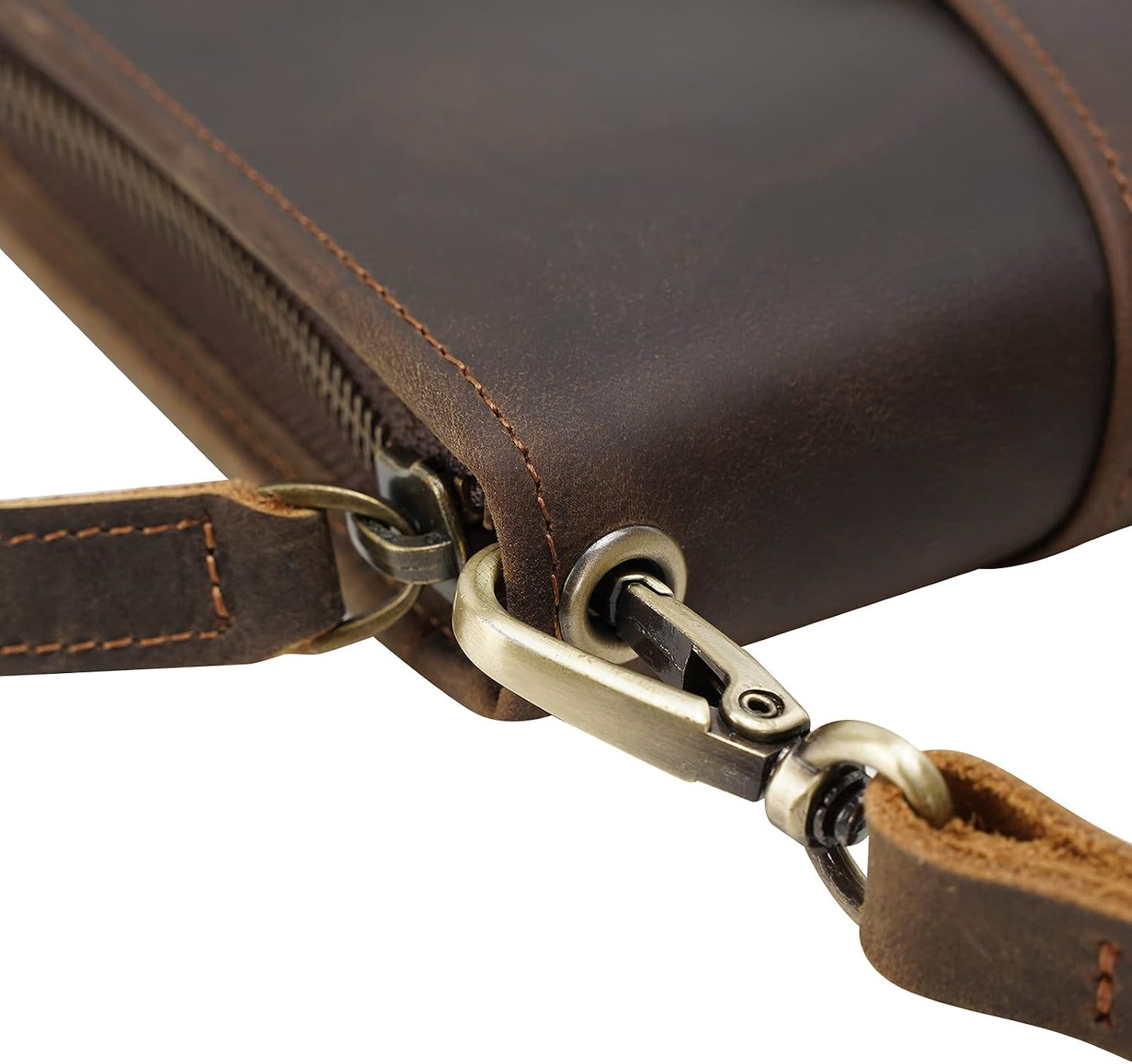 Polare - Funda de piel de grano completo para pasaporte, para hombr...