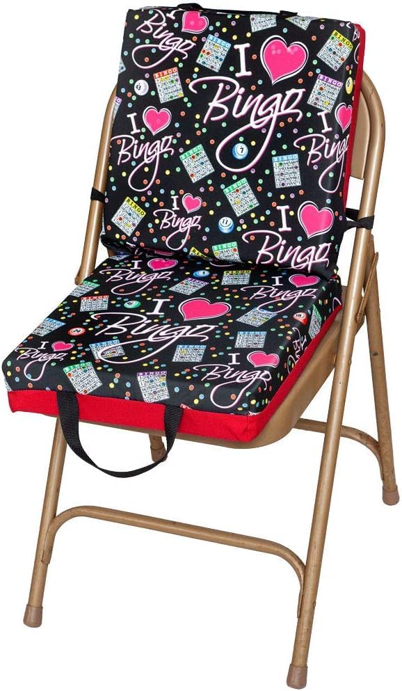I Love Bingo - Cojín de asiento con patrón de bingo, extra gruesa d...