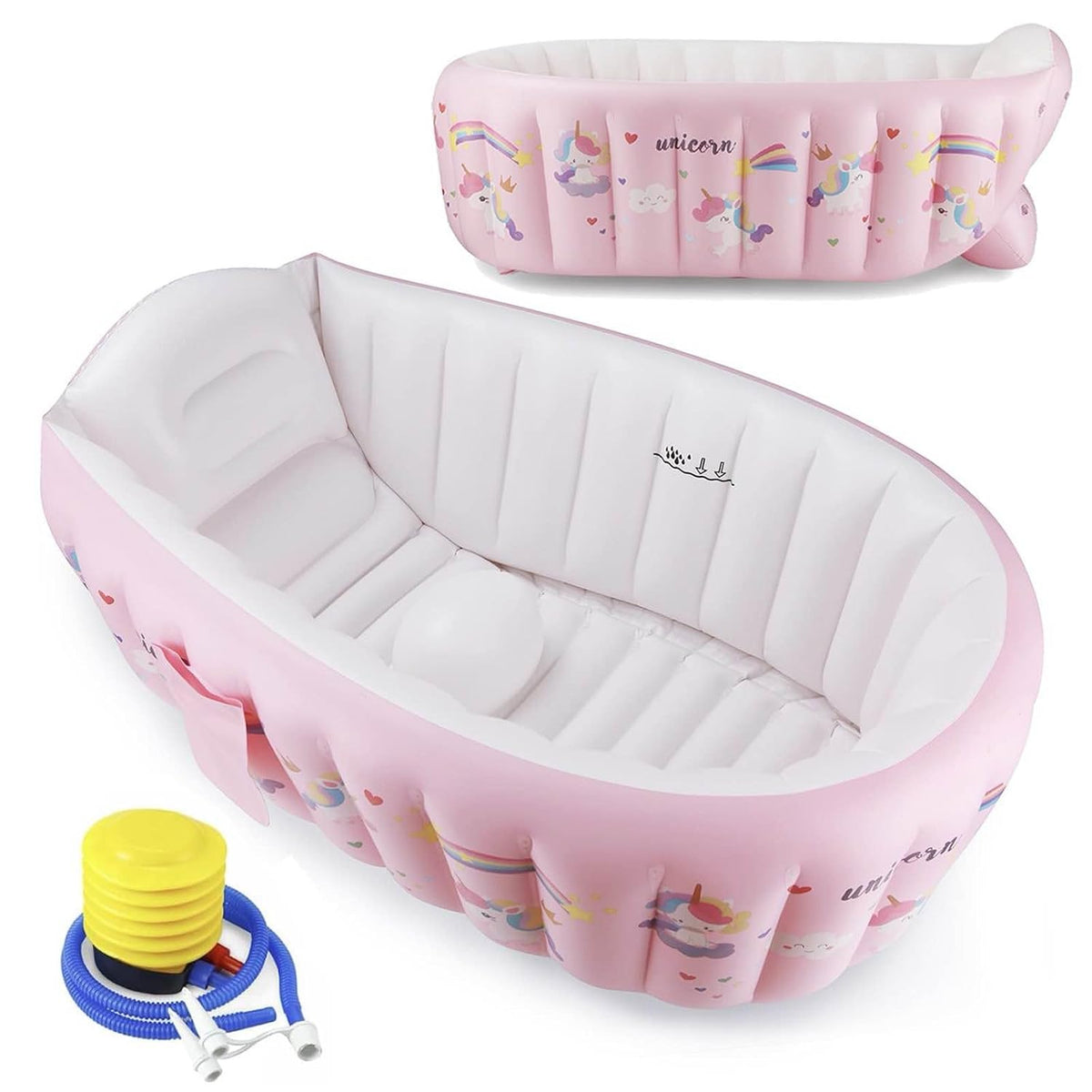 PandaEar Bañera inflable para bebé, bañera portátil de viaje para b...