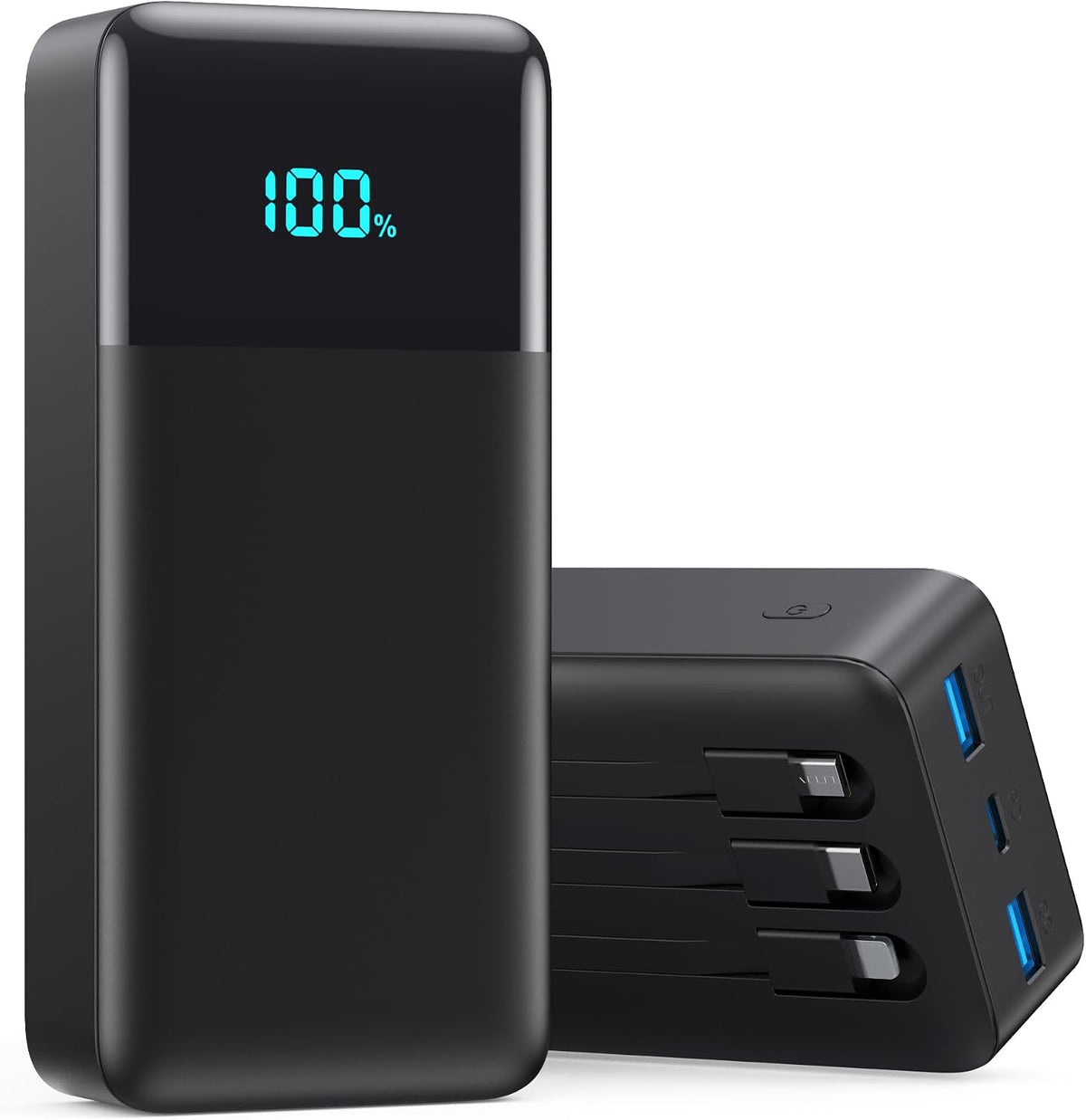 Cargador portátil de 70800 mAh con 3 cables integrados, 25 W PD QC4...