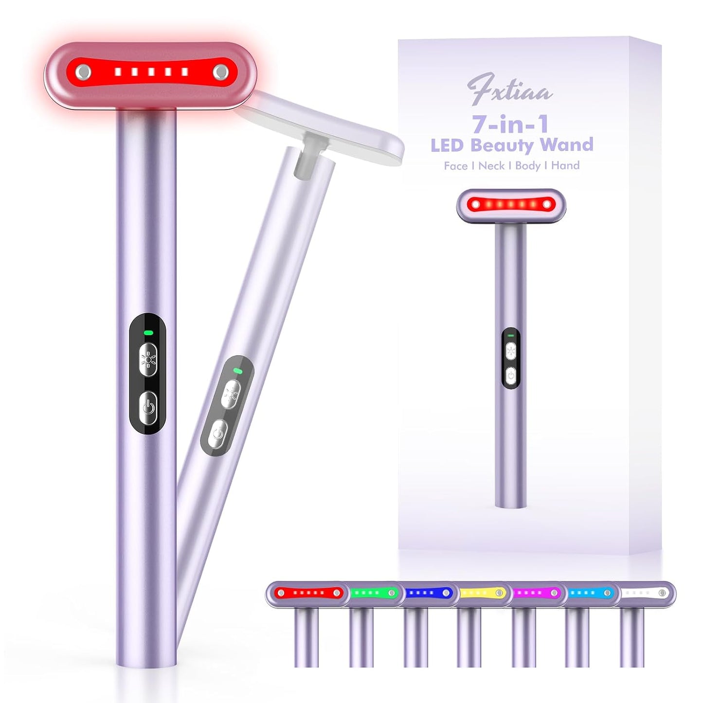 Varita de terapia de luz, terapia de luz roja para cara y cuello, v...
