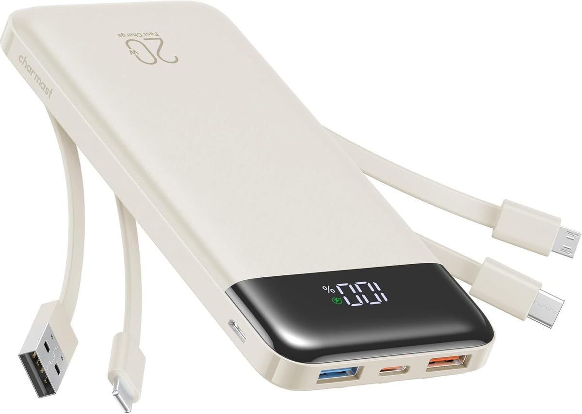 charmast Cables incorporados del cargador portátil, 20000mAh Banco...