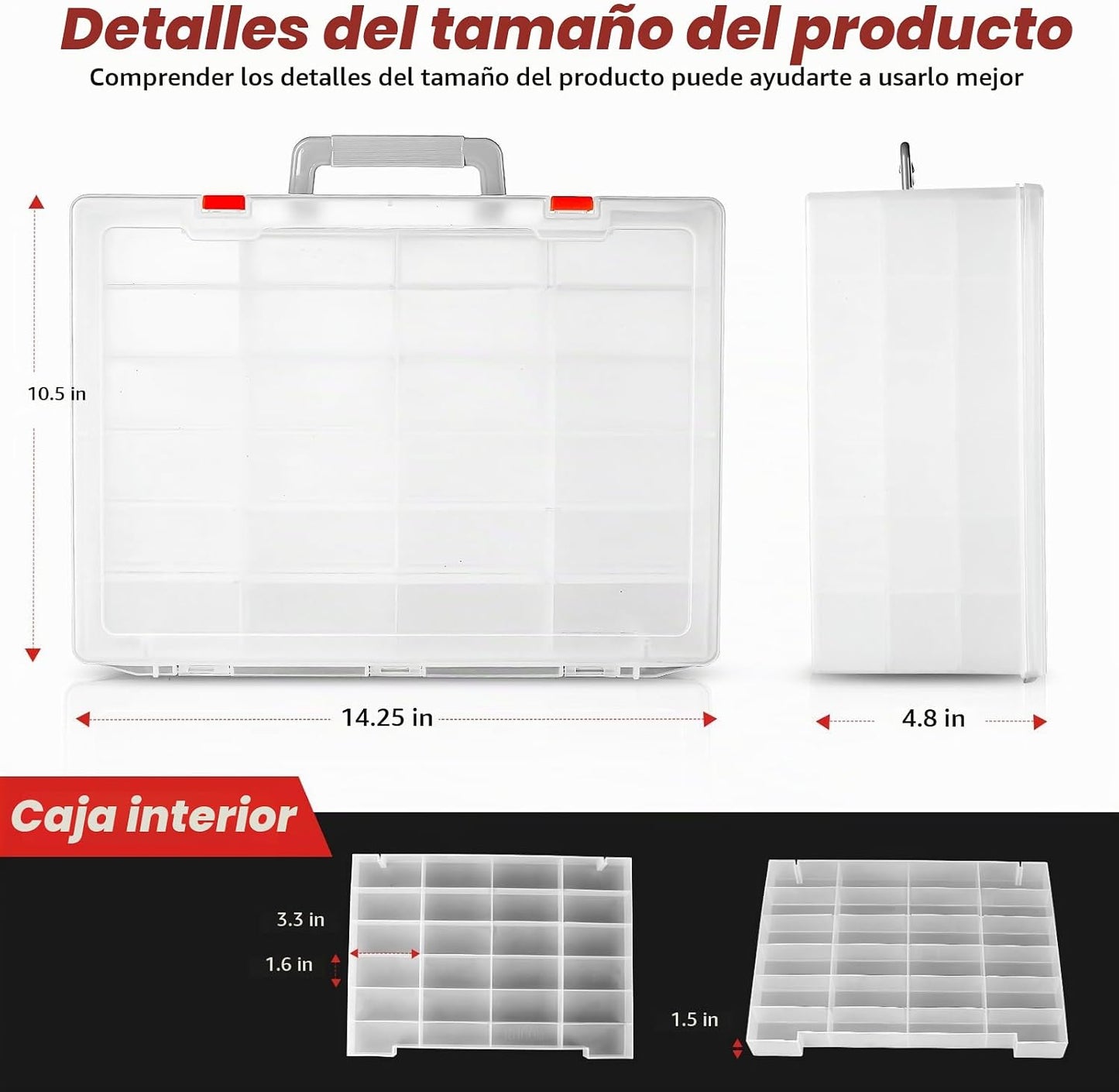 RHCOM Organizador de juguetes. 72 compartimentos. Caja de almacenam...