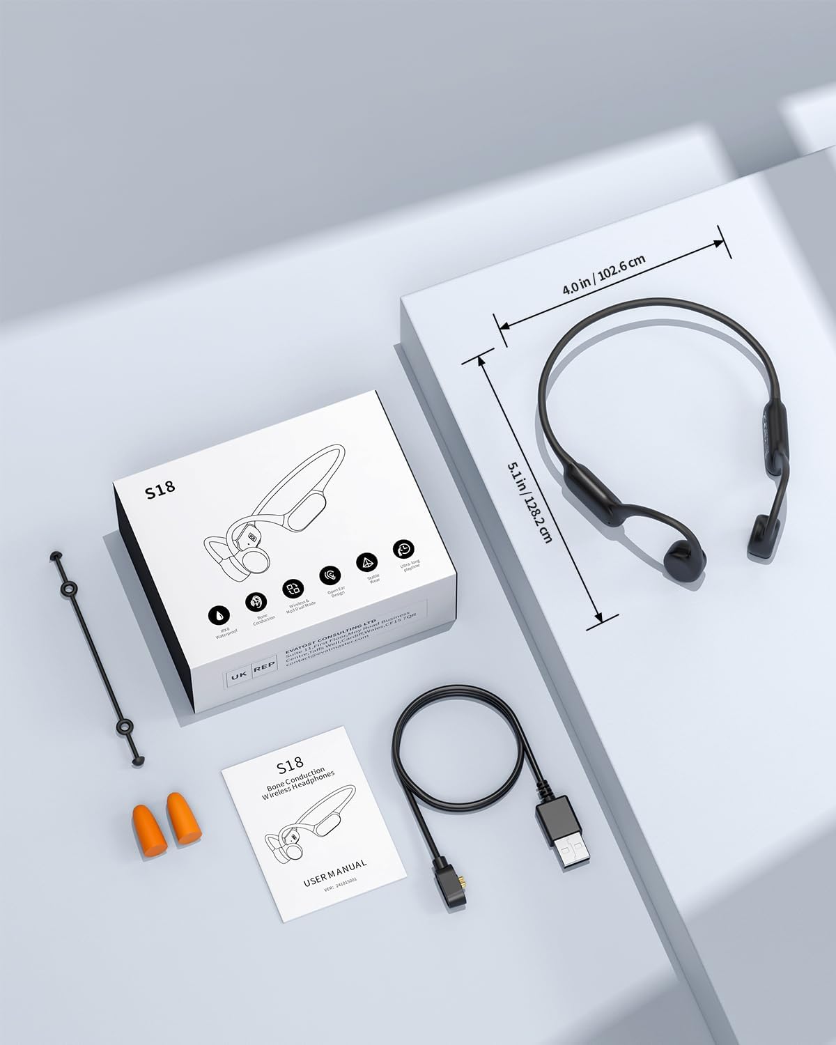 PSIER Auriculares de conducción ósea IPX8 impermeables para natació...