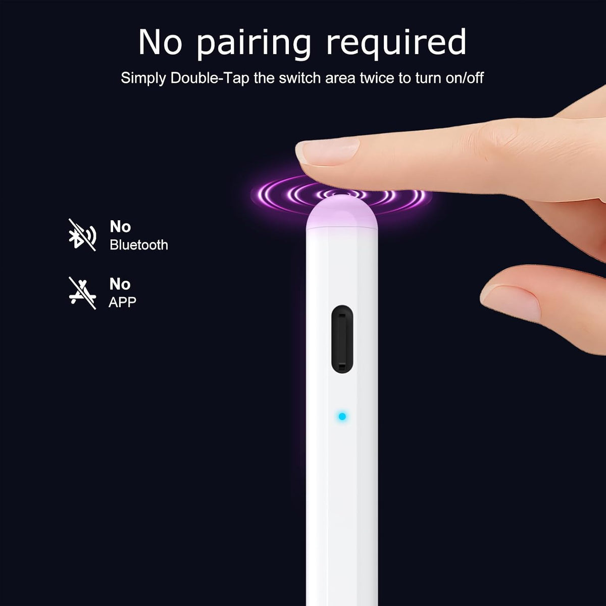 Lápiz óptico para iPad con rechazo de palma y carga rápida, lápiz a...