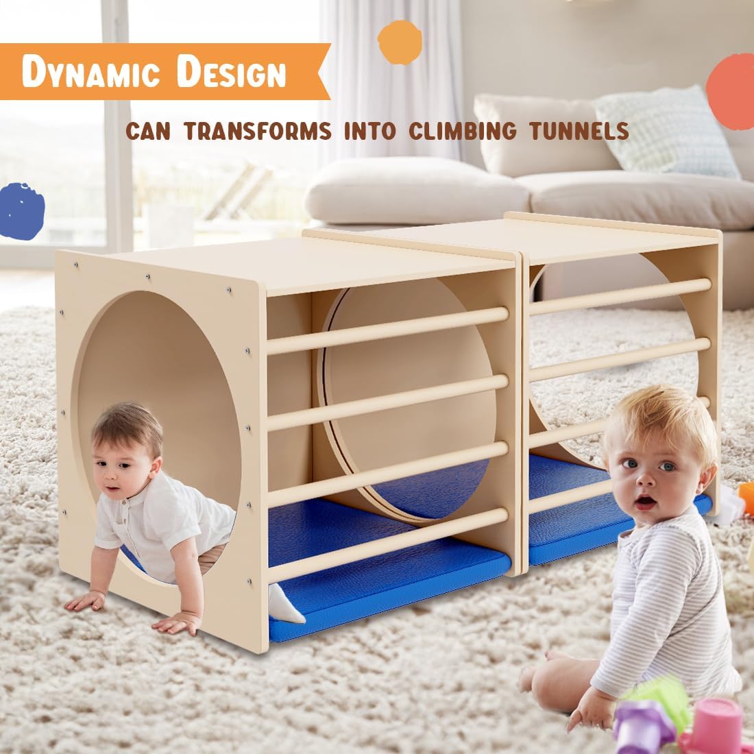 DOLEMODUO Rincón Acogedor de Cubo para Niños, Mueble de Juego Monte...