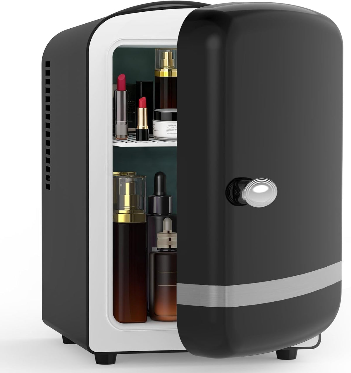 Electactic Mini nevera, 4L\/6 latas refrigerador cosmético para dor...