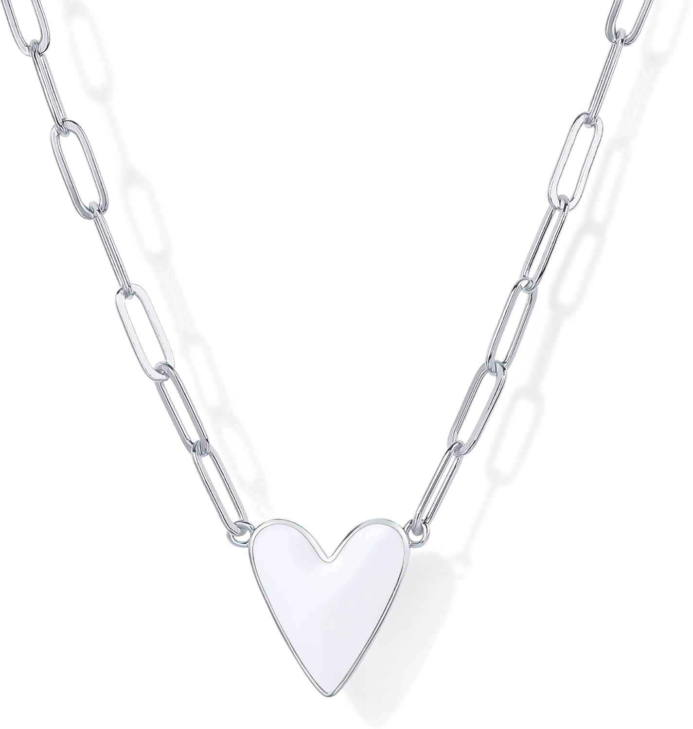 PAVOI - Collar con colgante de corazón esmaltado chapado en oro de...