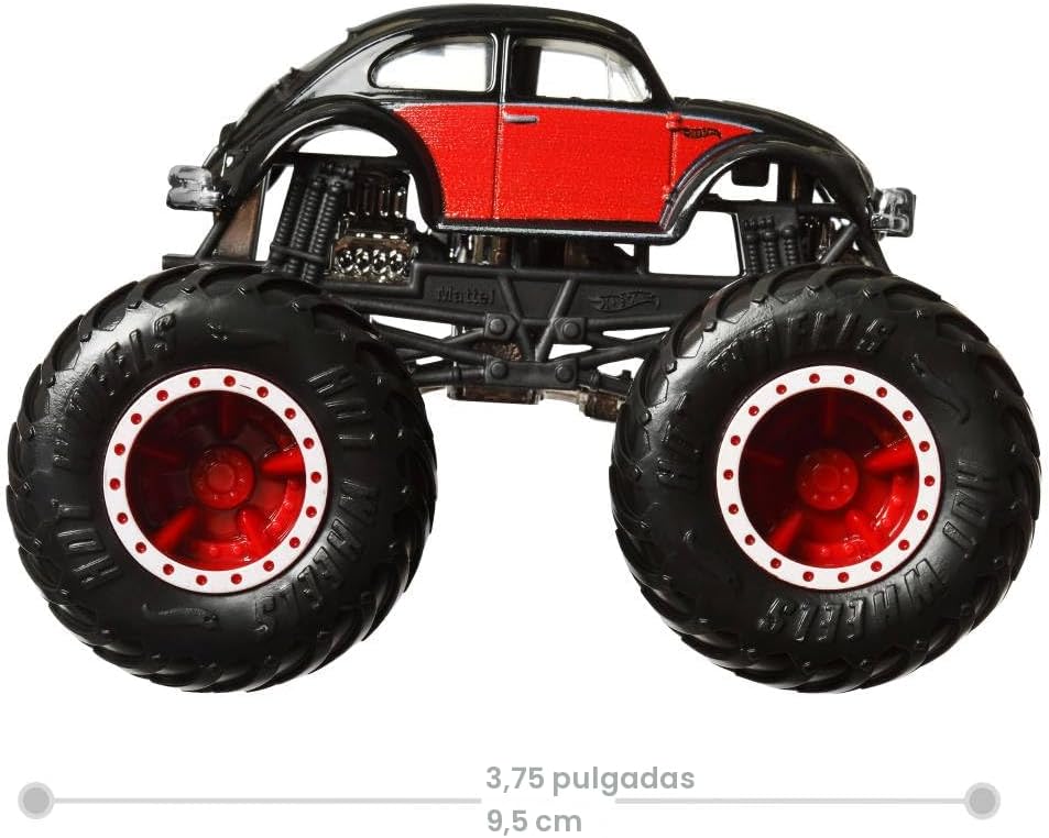 Hot Wheels Monster Trucks Paquete de 4, Juego de 4 vehículos de jug...