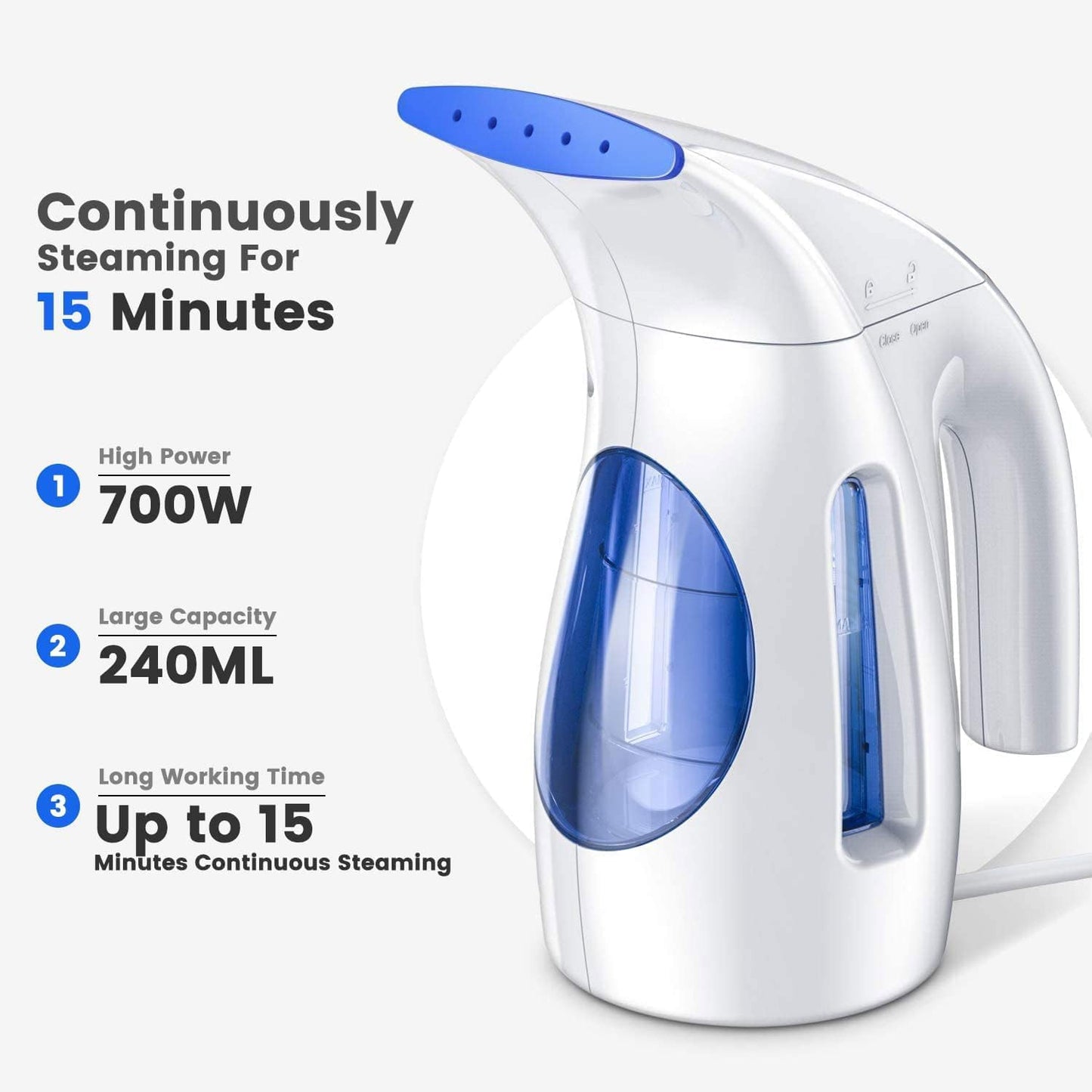 HiLIFE - Vaporizador para ropa, diseño portátil de mano, gran capac...